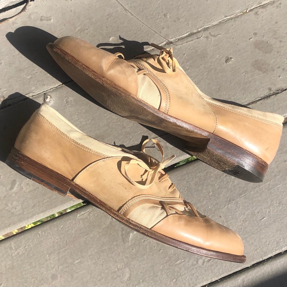 Vintage Bally Leather Oxford Saddle Shoes 9 D - Picture 11 of 11